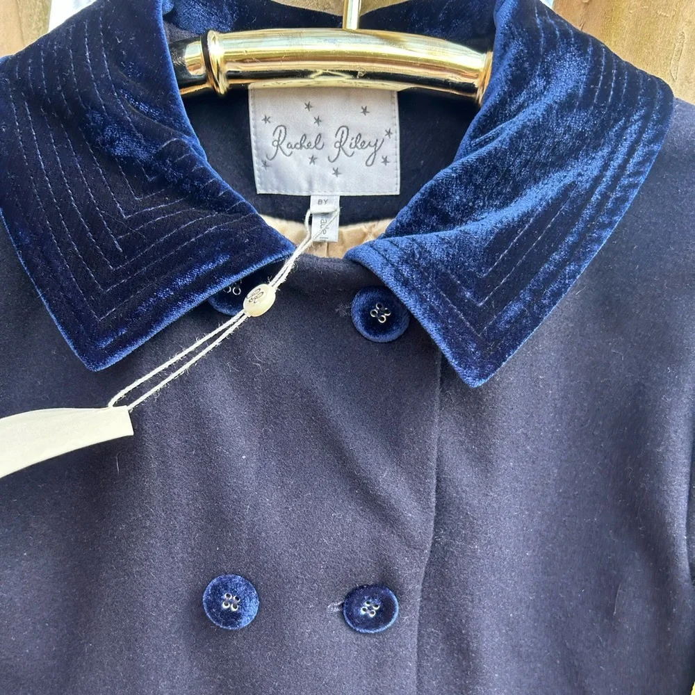 Rachel Riley Navy Double-Breasted Pea Coat